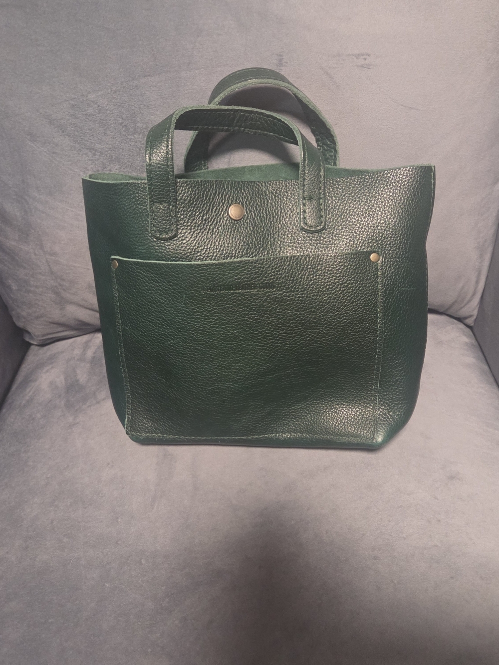 Portland Leather Mini Crossbody Tote - Forest Green